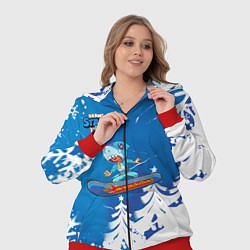 Женский 3D-костюм Brawl Stars Snowboarding, цвет: 3D-красный — фото 2