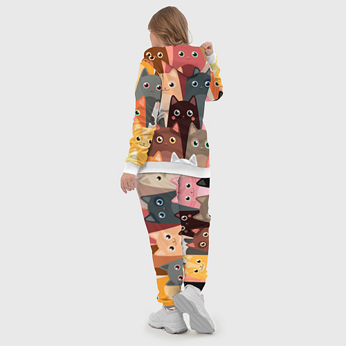 Женский костюм Котики мультяшные / 3D-Белый – фото 5