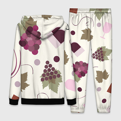 Женский костюм Виноград и винишко / 3D-Черный – фото 2