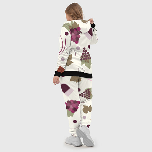 Женский костюм Виноград и винишко / 3D-Черный – фото 5