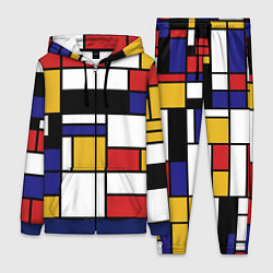 Женский 3D-костюм Color blocking, цвет: 3D-синий