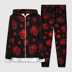 Женский 3D-костюм Samurai pattern - красный, цвет: 3D-белый