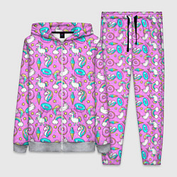 Женский 3D-костюм Единороги и пончики, цвет: 3D-меланж