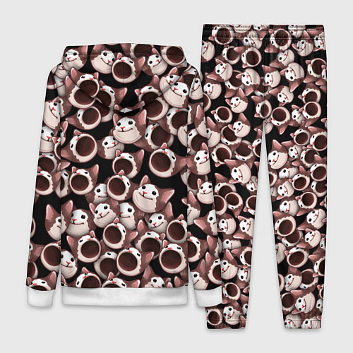 Женский костюм Popping cats / 3D-Белый – фото 2