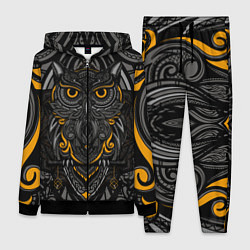 Женский 3D-костюм Рисунок сова, цвет: 3D-черный