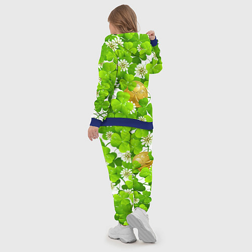 Женский костюм Ирландский Клевер и Монетка / 3D-Синий – фото 5