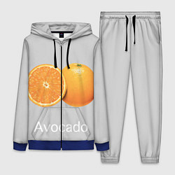 Женский 3D-костюм Orange avocado, цвет: 3D-синий