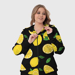Женский 3D-костюм Лимоны на чёрном, цвет: 3D-черный — фото 2