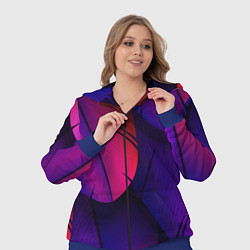 Женский 3D-костюм Фиолетовые Перья, цвет: 3D-синий — фото 2