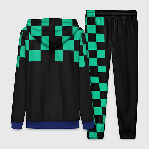 Женский костюм Kamado Tanjirou Kimetsu no Yaiba / 3D-Синий – фото 2