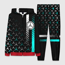 Женский 3D-костюм МЕРСЕДЕС AQUA BLACK GRADIENT, цвет: 3D-красный