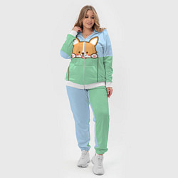 Женский 3D-костюм Милый Корги, цвет: 3D-белый — фото 2