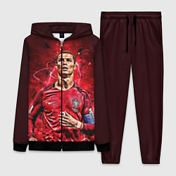 Женский 3D-костюм Cristiano Ronaldo Portugal, цвет: 3D-черный