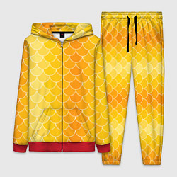 Женский 3D-костюм Желтая чешуя, цвет: 3D-красный