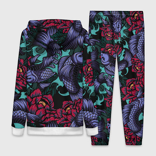 Женский костюм Японские карпы / 3D-Белый – фото 2