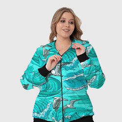 Женский 3D-костюм Чайки в море, цвет: 3D-черный — фото 2