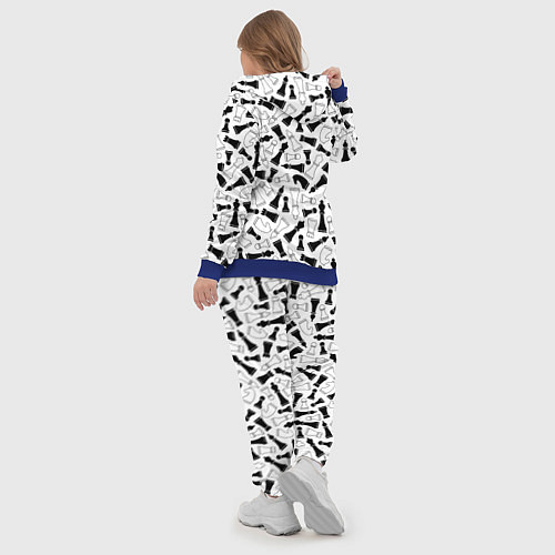 Женский костюм Шахматы / 3D-Синий – фото 5