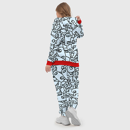 Женский костюм Among us mem / 3D-Красный – фото 5