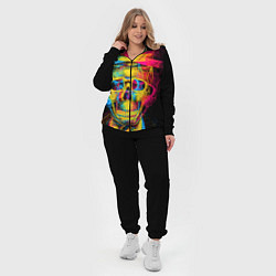 Женский 3D-костюм Череп-анаглиф, цвет: 3D-черный — фото 2