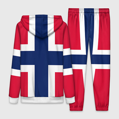 Женский костюм Норвегия Флаг и герб Норвегии / 3D-Белый – фото 2
