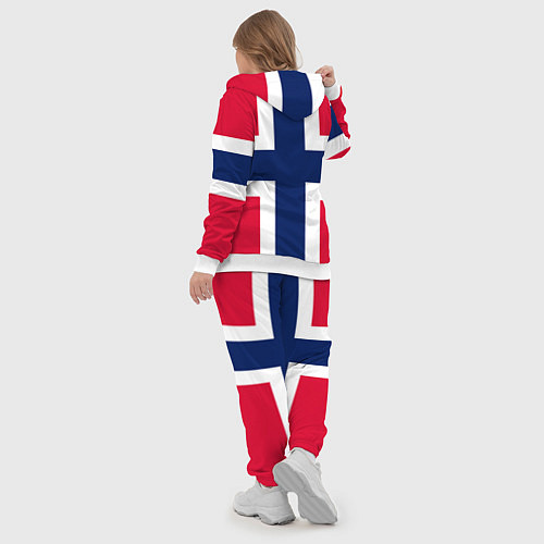 Женский костюм Норвегия Флаг и герб Норвегии / 3D-Белый – фото 5