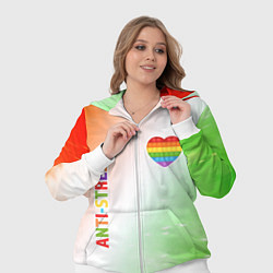 Женский 3D-костюм Pop It Anti Stress - Heart - Fire, цвет: 3D-белый — фото 2