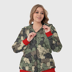 Женский 3D-костюм Камуфляж из матрёшек, цвет: 3D-красный — фото 2