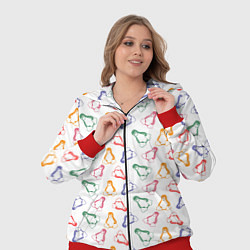 Женский 3D-костюм Linux Ядро Пингвин, цвет: 3D-красный — фото 2