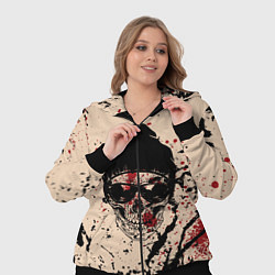 Женский 3D-костюм Череп Хипстер Брызги Краски, цвет: 3D-черный — фото 2