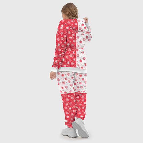 Женский костюм Снежинки - новогодние узоры / 3D-Белый – фото 5