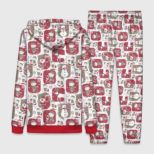 Женский костюм Санта везёт подарки / 3D-Красный – фото 2