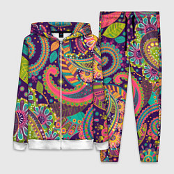Женский 3D-костюм Яркий красочный узор, цвет: 3D-белый