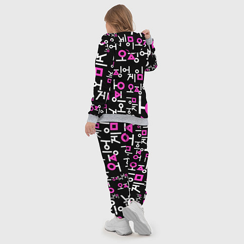 Женский костюм Игра в кальмара лого узор / 3D-Меланж – фото 5