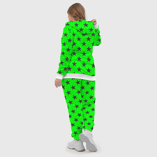 Женский костюм Звездный фон зеленый / 3D-Белый – фото 5