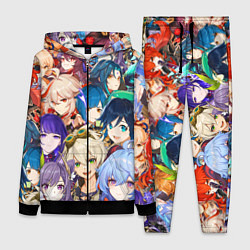 Женский 3D-костюм Genshin Impact - персонажи, цвет: 3D-черный