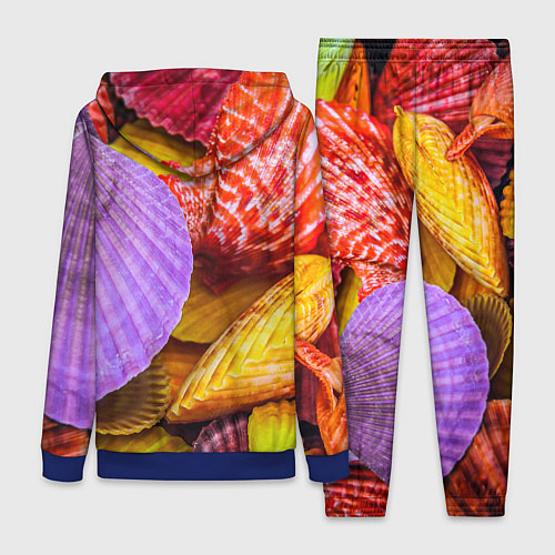 Женский костюм Разноцветные ракушки multicolored seashells / 3D-Синий – фото 2