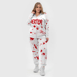 Женский 3D-костюм Dexter logo Декстер брызги крови, цвет: 3D-белый — фото 2