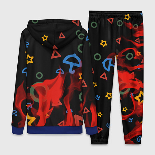 Женский костюм Игра в кальмара пламя / 3D-Синий – фото 2