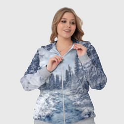 Женский 3D-костюм СНЕЖНЫЙ ПЕЙЗАЖ, цвет: 3D-меланж — фото 2