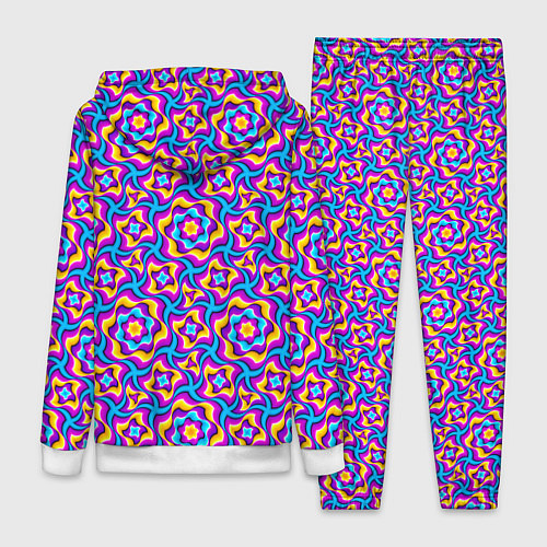 Женский костюм Красочный фон с цветами / 3D-Белый – фото 2