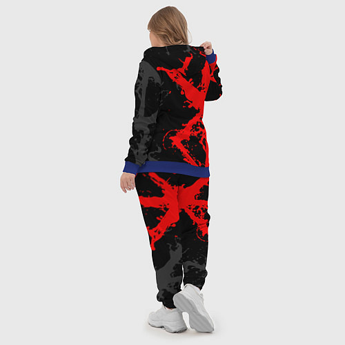 Женский костюм БЕРСЕРК КРАСНОЕ КЛЕЙМО ИЕРОЛГИФЫ / 3D-Синий – фото 5