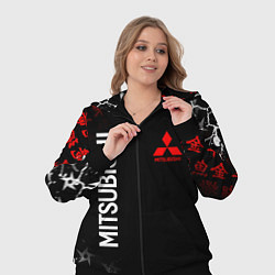 Женский 3D-костюм MITSUBISHI SAMURAI JAPAN STYLE ИЕРОГЛИФЫ, цвет: 3D-черный — фото 2