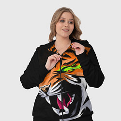 Женский 3D-костюм Тигр, с зелеными глазами, цвет: 3D-черный — фото 2