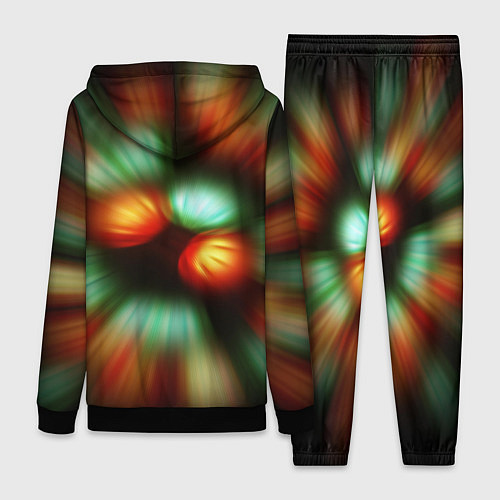 Женский костюм Вспышка света в виде ярких линий / 3D-Черный – фото 2