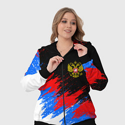 Женский 3D-костюм РОССИЯ, БРЫЗГИ КРАСОК, ТРИКОЛОР, цвет: 3D-черный — фото 2
