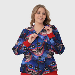 Женский 3D-костюм Huggy Wuggy: Pattern Face, цвет: 3D-красный — фото 2