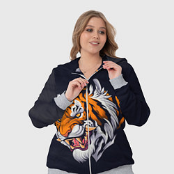 Женский 3D-костюм Саблезубый тигр голова, цвет: 3D-меланж — фото 2