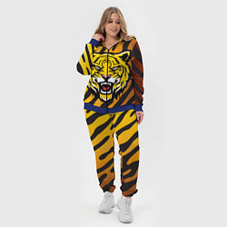 Женский 3D-костюм Рычащий тигр голова, цвет: 3D-синий — фото 2