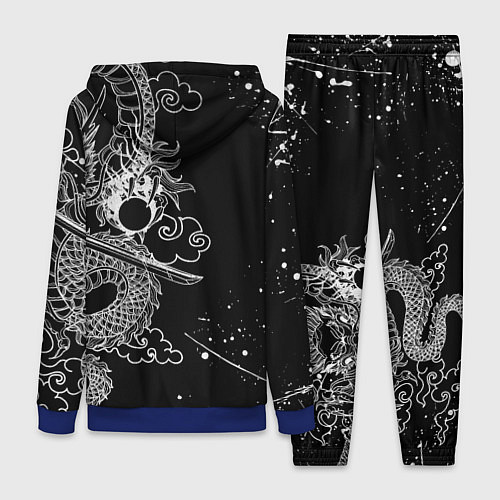 Женский костюм БЕЛЫЙ ДРАКОН ЯПОНИЯ WHITE DRAGON / 3D-Синий – фото 2