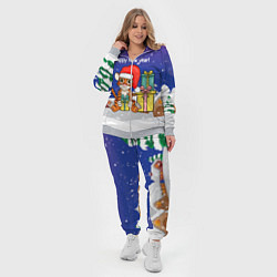 Женский 3D-костюм Новый год 2022 - Тигр с подарками, цвет: 3D-меланж — фото 2